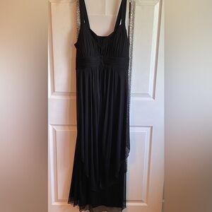 Enfocus Women’s Black Maxi Spaghetti Strap Dress Sz 14W